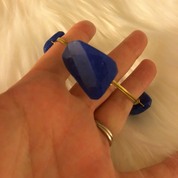 Bourbon and Bowties Blue Stone Bangle - Picture 5 of 5